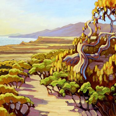 Plein air artwork from Camp Pendleton highway stop on the San Diego coast of southern California