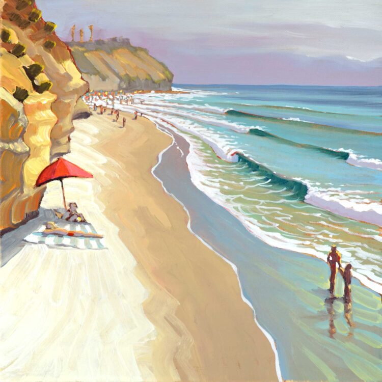 Plein air artwork from Stone Steps in Leucadia on the San Diego coast of southern California