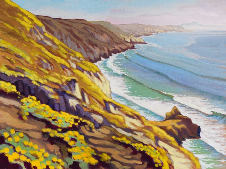 Plein air artwork from the Channel Islands National Park on Santa Rosa Island off the coast of southern California