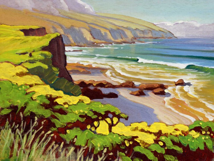 Plein air artwork from Santa Rosa Island in the Channel Islands National Park off the coast of Southern California
