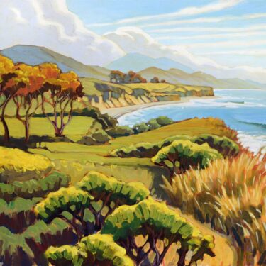Plein air artwork from Augustine's point on Hollister Ranch on the Santa Barbara coast of southern California